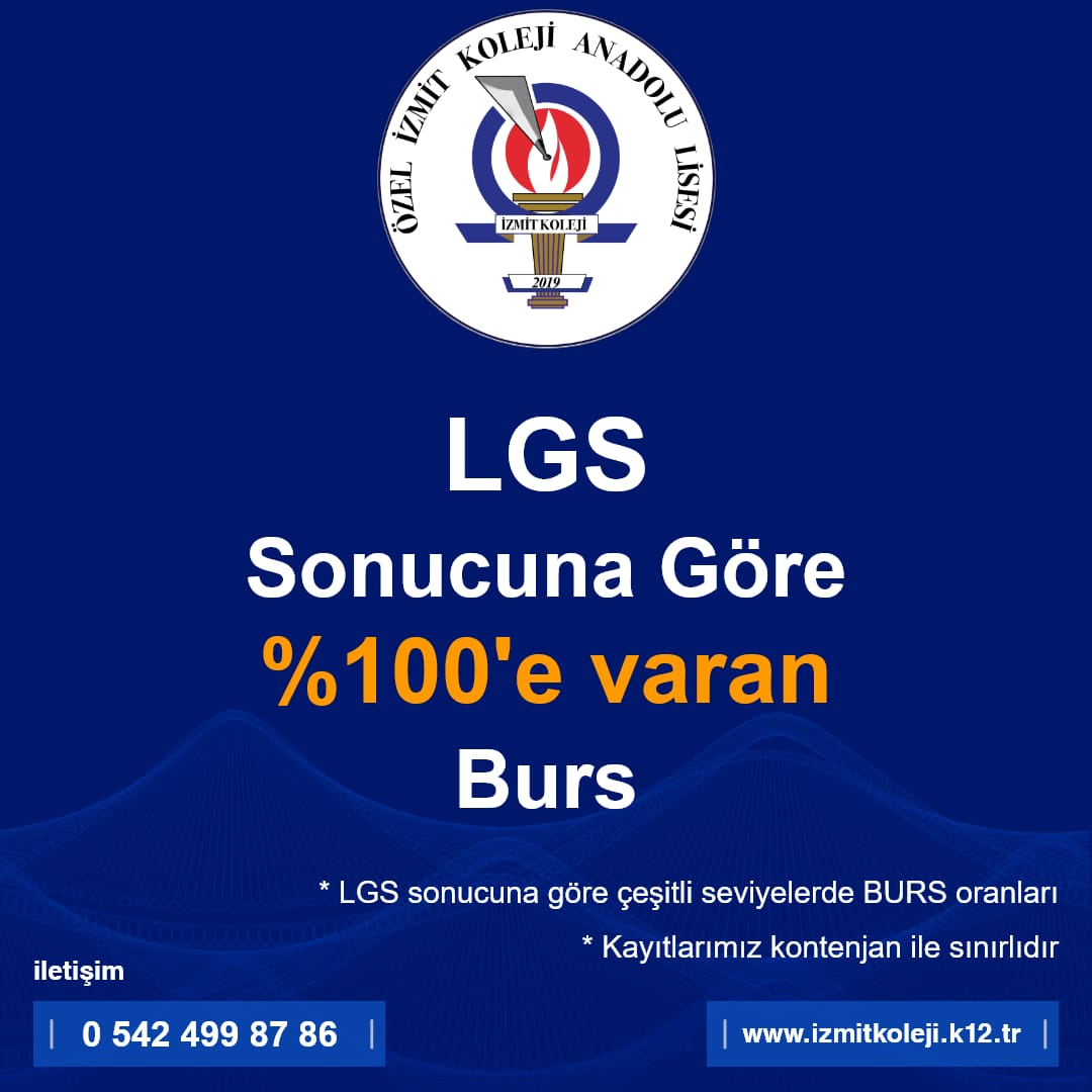 LGS SONUCUNA GÖRE %100'E VARAN BURS İMKANI 