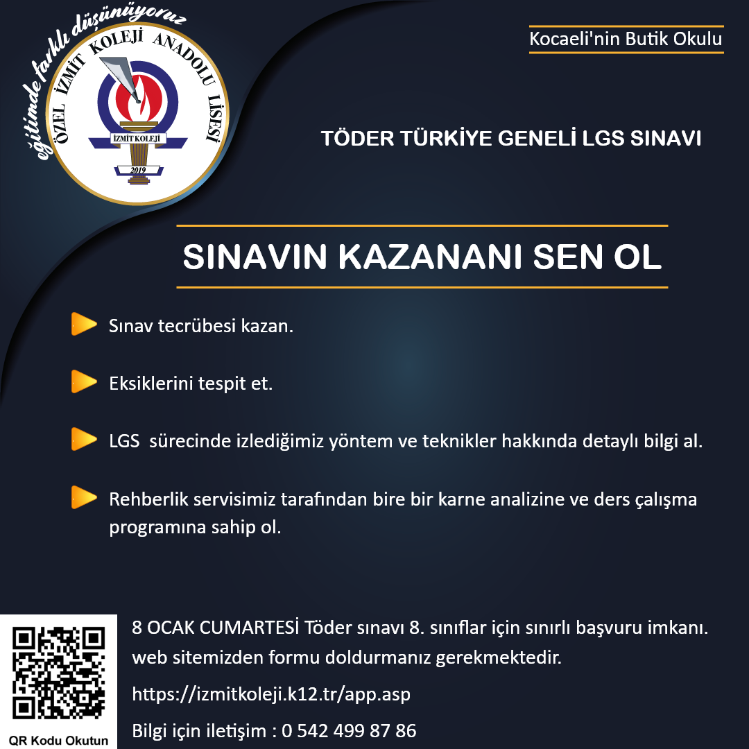 TÖDER TÜRKİYE GENELİ LGS SINAVI